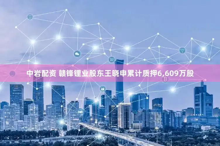 中岩配资 赣锋锂业股东王晓申累计质押6,609万股