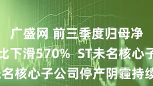 广盛网 前三季度归母净利润同比下滑570%  ST未名核心子公司停产阴霾持续笼罩